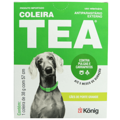 Coleira Contra Pulgas e Carrapatos TEA 327 Cães Grandes König 38g c/ 57cm Coleira Contra Pulgas e Carrapatos TEA 327 Cães Grandes König 38g c/ 57cm