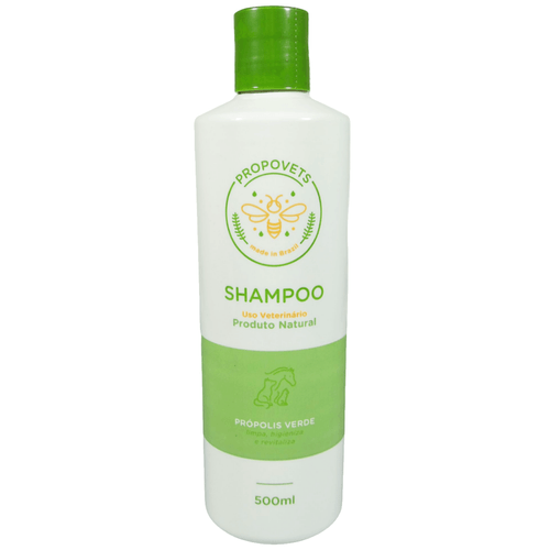 Shampoo Natural Propovets Própolis Verde Cães Gatos Equinos 500ml Shampoo Natural Propovets Própolis Verde Cães Gatos Equinos 500ml