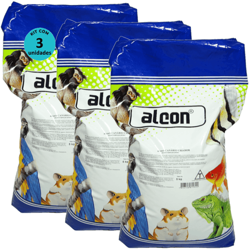 Alcon Canário Criador 5Kg Kit Com 3