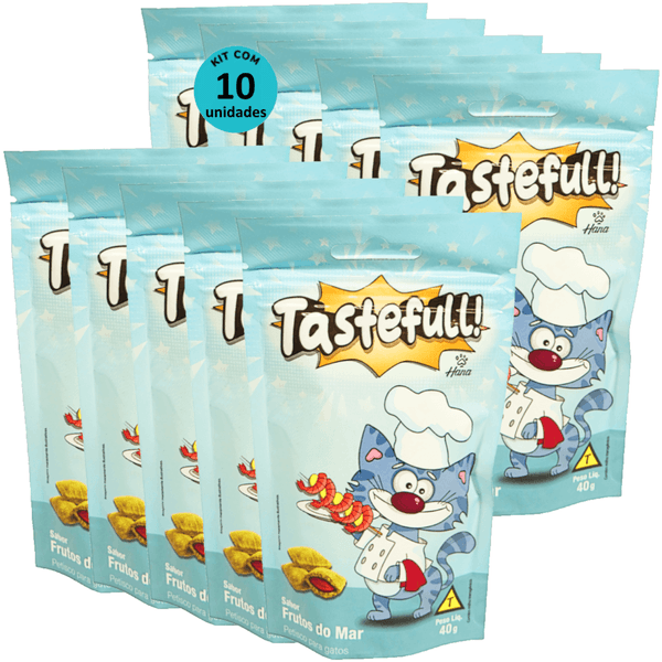 Hana Tastefull Nuggets Para Gatos Frutos do Mar 40g Kit 10 un