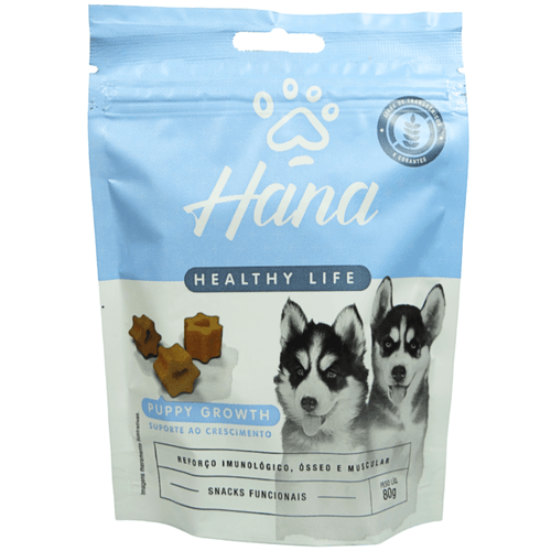 Hana Puppy Growth Suporte ao Crescimento 80g Snacks Para Cães Filhotes Hana Puppy Growth Suporte ao Crescimento 80g Snacks Para Cães Filhotes