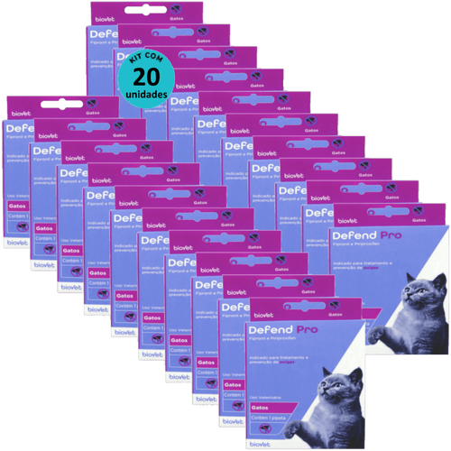 Defend Pro Gatos Biovet Kit Com 20 Defend Pro Gatos Biovet Kit Com 20