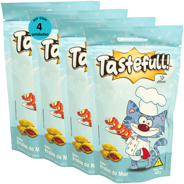 Hana Tastefull Nuggets Para Gatos Frutos do Mar 40g Kit 4 un