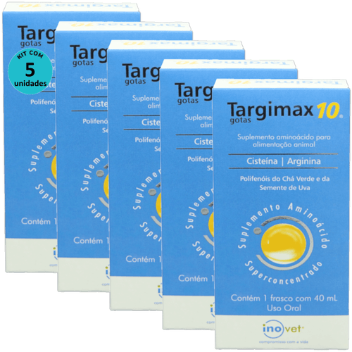 Targimax 10 Suplemento Animal 40ml Kit Com 5