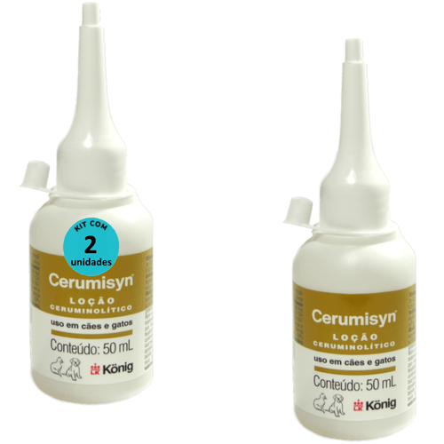 Cerumisyn 50ml Loção Ceruminolítico König Kit Com 2 unid Cerumisyn 50ml Loção Ceruminolítico König Kit Com 2 unid