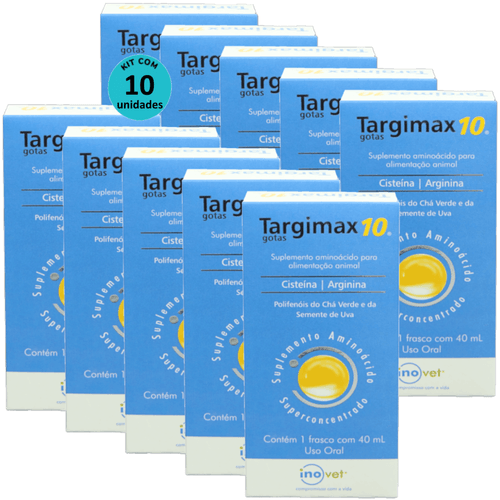 Targimax 10 Suplemento Animal 40ml Kit Com 10