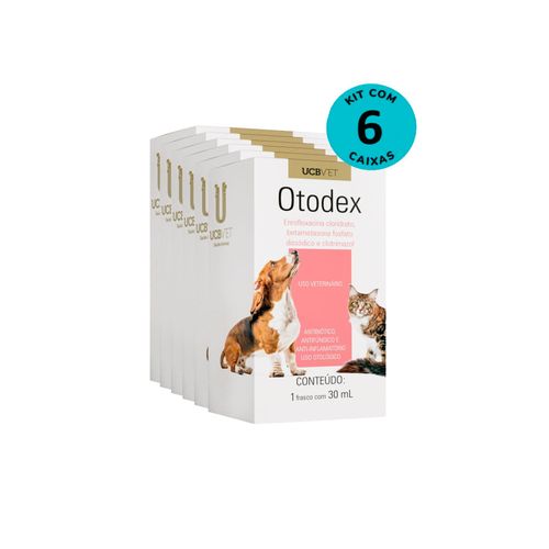 Kit Anti-Inflamatório Otodex UCBVET 30ml - com 6 unidades