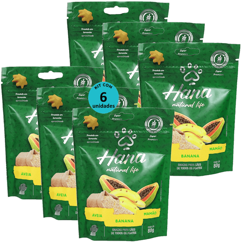 HANA NATURAL LIFE AVEIA BANANA MAMÃO 80G SNACKS PARA CÃES ADULTOS KIT C/ 6 UN Hana Natural Life Aveia Açaí Banana 80g Snacks Para Cães Adultos Kit C/ 6 un HANA NATURAL LIFE AVEIA BANANA MAMÃO 80G SNACKS PARA CÃES ADULTOS KIT C/ 6 UN Hana Natural Life Aveia Açaí Banana 80g Snacks Para Cães Adultos Kit C/ 6 un