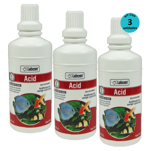Kit 3 Alcon Labcon Acidificante Acid 100ml