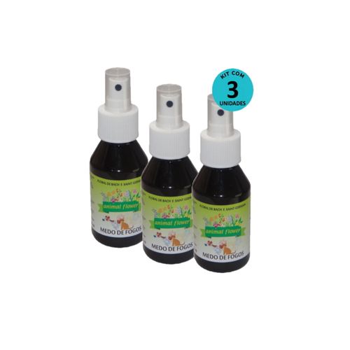Kit 3 Floral Medo de Fogos 100ml Spray - Animal Flower