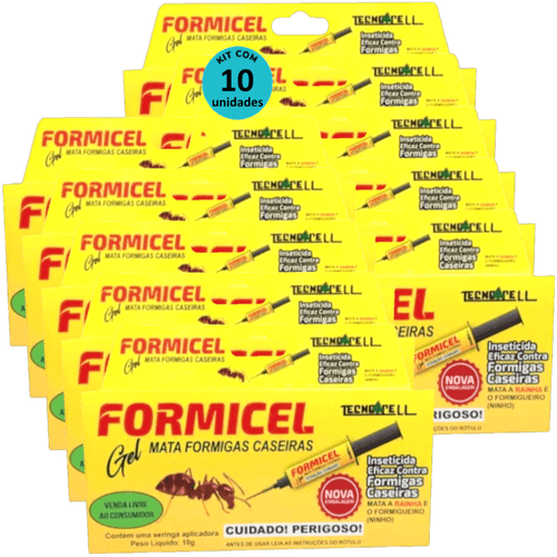 Kit Bisnaga Formicel Tecnocell 10g C/ 10 unidades Kit Bisnaga Formicel Tecnocell 10g C/ 10 unidades