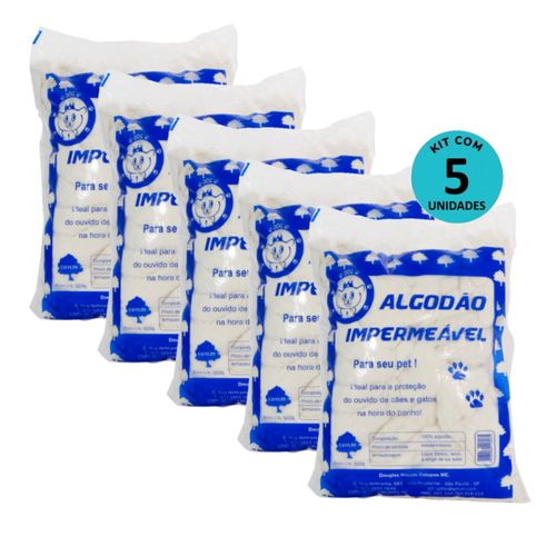 Kit Algodão Hidrófobo (Impermeável) Cotlín 500g - com 5 unidades Kit Algodão Hidrófobo (Impermeável) Cotlín 500g - com 5 unidades