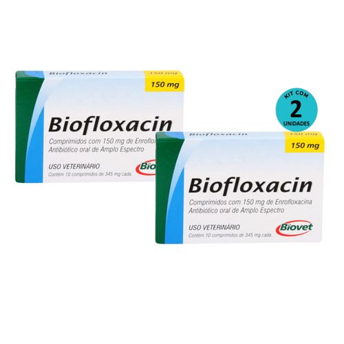 Kit 2 Biofloxacin 150mg c/ 10 Comprimidos- Biovet