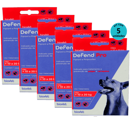 Kit 5 Defend Pro Cães (11 - 20kg) - Biovet