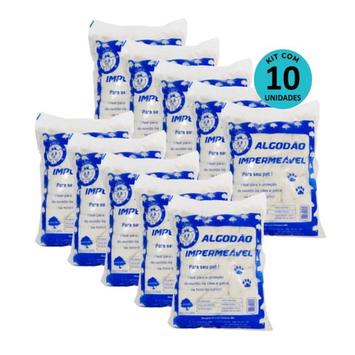 Kit Algodão Hidrófobo (Impermeável) Cotlín 500g - com 10 unidades Kit Algodão Hidrófobo (Impermeável) Cotlín 500g - com 10 unidades