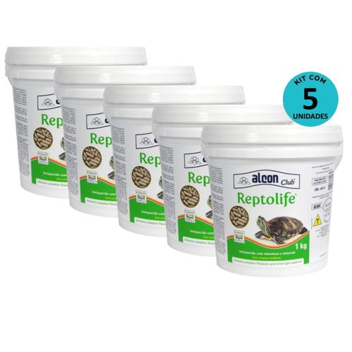Kit Ração Alcon Club Reptolife 1kg - com 5 unidades Kit Ração Alcon Club Reptolife 1kg - com 5 unidades