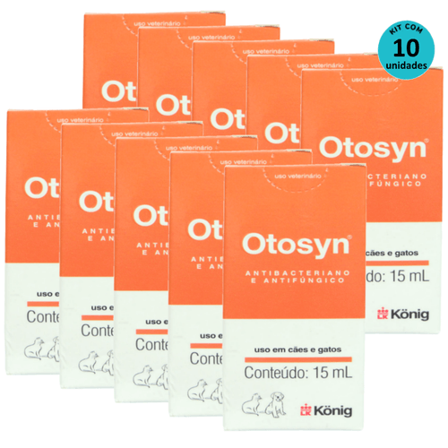 Kit Otosyn 15ml König com 10 unidades Kit Otosyn 15ml König com 10 unidades