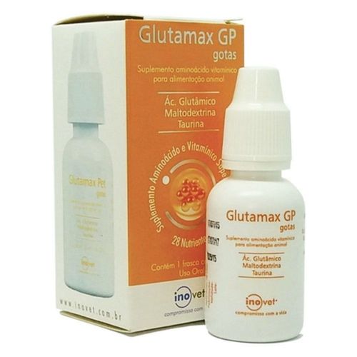 Glutamax GP Suplemento em gotas P/ Animais 10ml- Inovet Glutamax GP Suplemento em gotas P/ Animais 10ml- Inovet