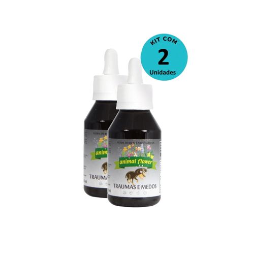 Kit Floral Traumas e Medos 100ml gotas- Animal Flower - com 2 unidades Kit Floral Traumas e Medos 100ml gotas- Animal Flower - com 2 unidades