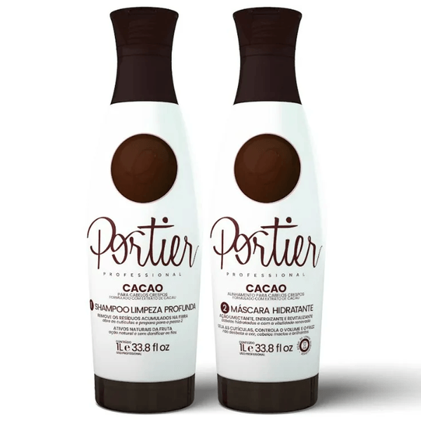Portier Cacao Shampoo E Mascara Kit Duo 1l 2 Produtos