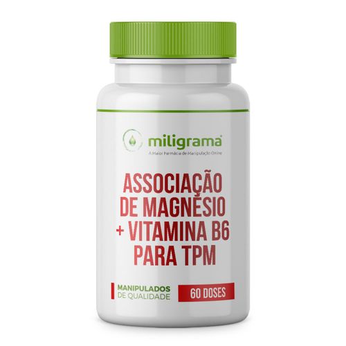 Associação de Magnésio + Vitamina B6 para TPM 60 doses Associação de Magnésio + Vitamina B6 para TPM 60 doses