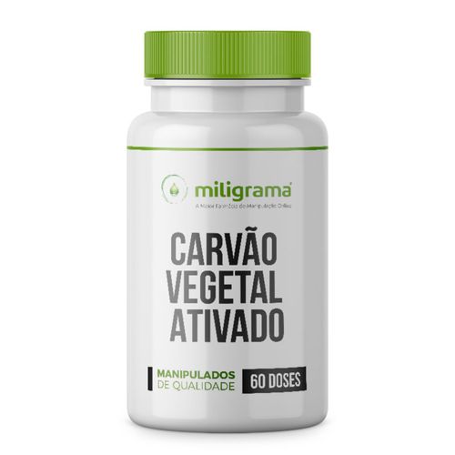 Carvão vegetal ativado 500mg 60 doses 60 Doses