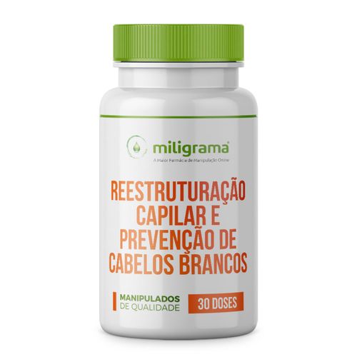 Reestruturação capilar e prevenção de cabelos brancos 30 doses 30 Doses Reestruturação capilar e prevenção de cabelos brancos 30 doses 30 Doses