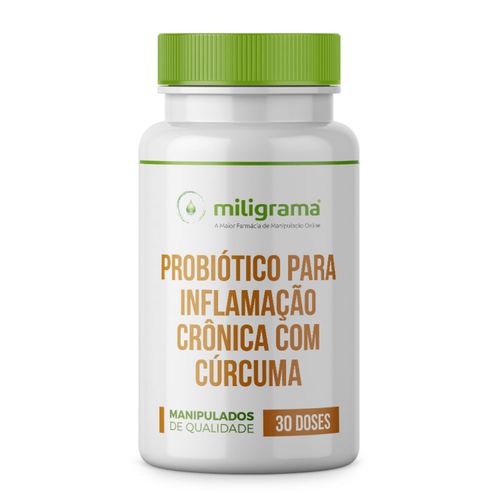 Probiótico para Inflamação Crônica com Cúrcuma 30 doses 30 Doses