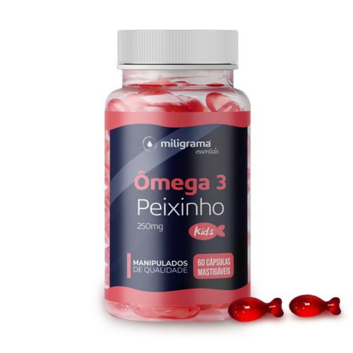 Ômega-3 Peixinho 250 mg – 60 Cápsulas Mastigáveis 60 Cápsulas