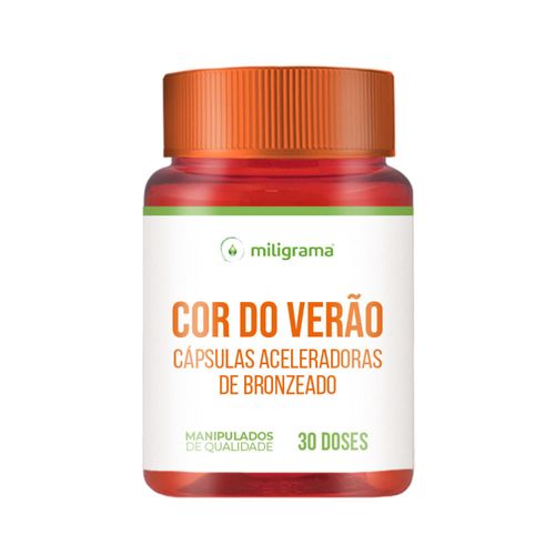 Cor do verão - cápsulas aceleradoras de bronzeado 30 doses Sem Sabor/Aroma 30 Doses Branca/Transparente