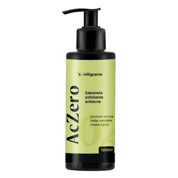 Sabonete Esfoliante Antiacne 100g - Linha AcZero Sem Sabor/Aroma 100g Branca/Transparente