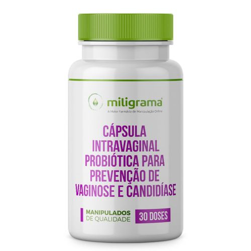 Cápsula intravaginal probiótica para prevenção de vaginose e candidíase 30 doses