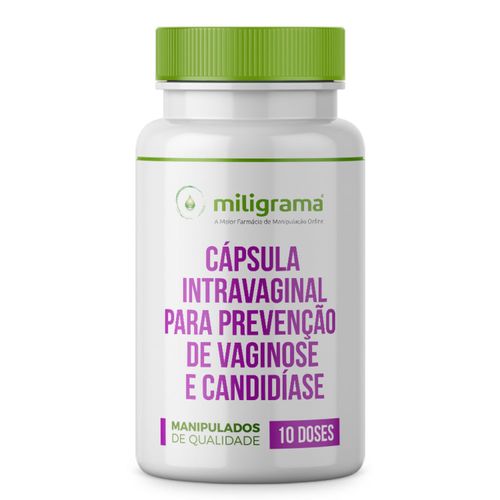 Cápsula intravaginal para prevenção de vaginose e candidíase 10 doses
