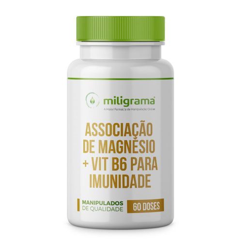 Associação Magnésio + Vitamina B6 para imunidade 60 doses 60 Doses Associação Magnésio + Vitamina B6 para imunidade 60 doses 60 Doses