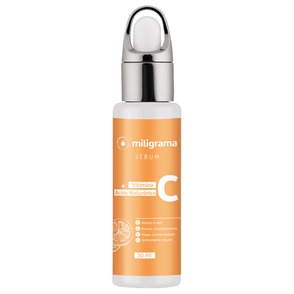 Sérum de Ácido Hialurônico com Vitamina C 30ml Sem Sabor/Aroma 30ml Branca/Transparente