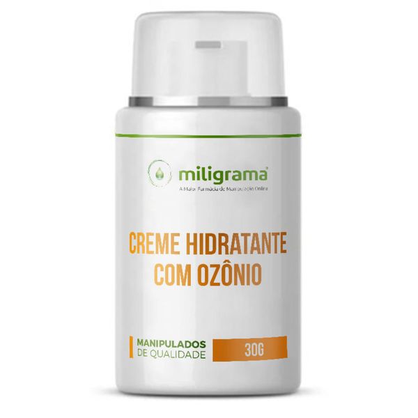 Creme Hidratante com Ozônio 30g Sem Sabor/Aroma 30 gramas Branca/Transparente