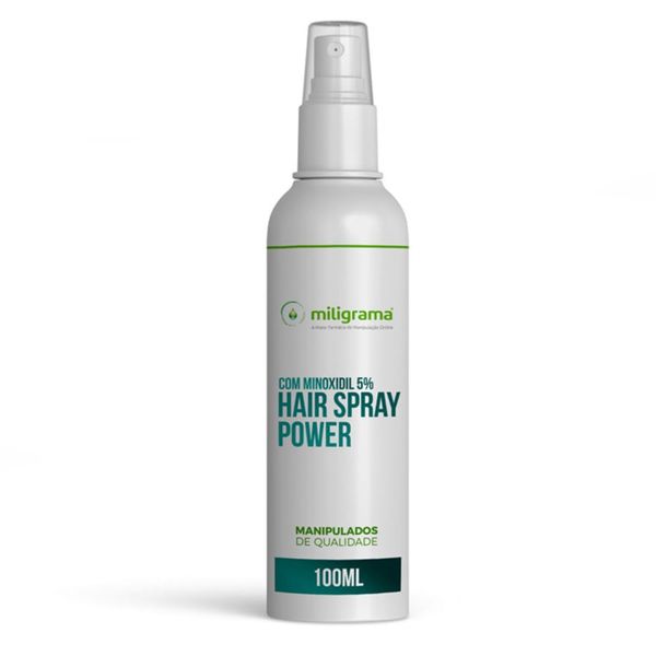 Hair Spray Power 100ml Minoxidil + Auxina Tricógena + Octopirox + Queratina Spray Power 100ml