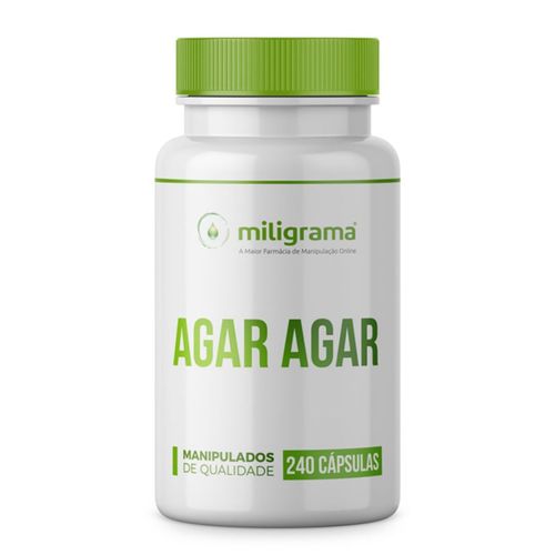 Agar Agar 500mg 240 Cápsulas Vegetais Agar Agar 500mg 240 Cápsulas Vegetais