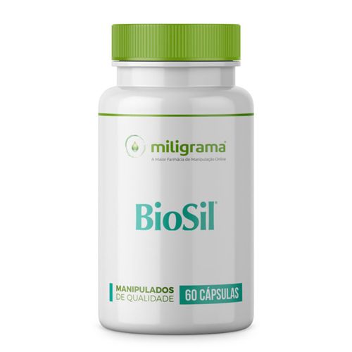 Biosil 300mg 60 Cápsulas - Pele, Unhas e Cabelos mais fortes Sem Sabor/Aroma 60 Cápsulas Branca/Transparente