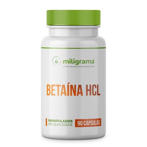 Betaína HCL 300mg 90 Cápsulas Betaína HCL 300mg 90 Cápsulas
