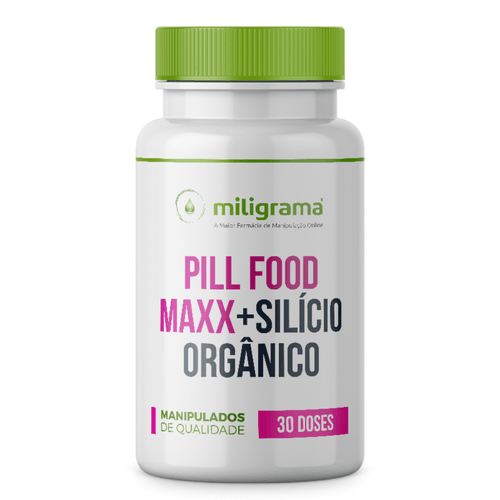 Pill Food Maxx Turbinado com Silicio Orgânico 30 Doses Sem Sabor/Aroma 30 Doses Branca/Transparente Pill Food Maxx Turbinado com Silicio Orgânico 30 Doses Sem Sabor/Aroma 30 Doses Branca/Transparente