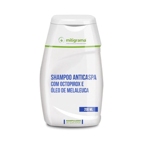 Shampoo Anticaspa: octopirox e óleo de melaleuca 200ml Shampoo Anticaspa com Octopirox e Óleo de Melaleuca 200ml
