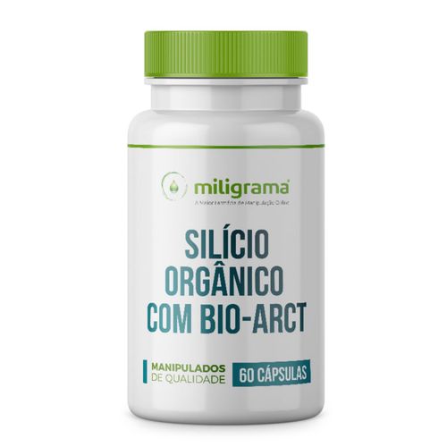 Silicio Orgânico 100mg com Bio-Arct 100mg com Selo de Autenticidade 60 Cápsulas Sem Sabor/Aroma 60 Cápsulas Branca/Transparente