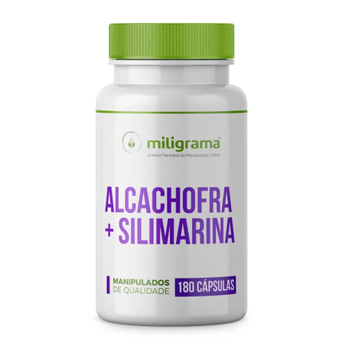 Alcachofra 300mg com Silimarina 50mg 180 Cápsulas 300g
