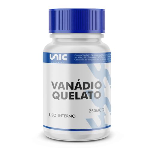 Vanádio Quelato 250Mcg - 90 Cápsulas