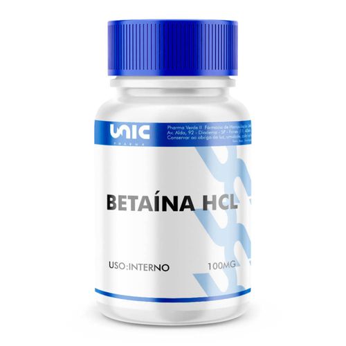 Betaína Hcl 100Mg - 60 Cápsulas