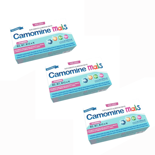 Kit 3 Caixas Camomine Mais Vitaminas 20 Cápsulas Arte Nativa