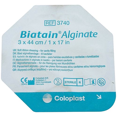 Curativo Biatain Coloplast Alginato Fita 3740 44x3cm - unidade