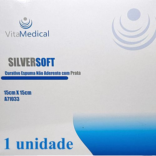 Curativo de Espuma com Íons de Prata Silversoft - 15x15cm - Unidade