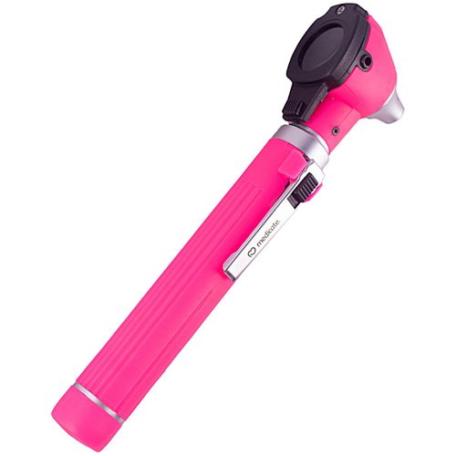 Otoscópio Fibra Óptica LED Medicate - Rosa Otoscópio Fibra Óptica LED Medicate - Rosa